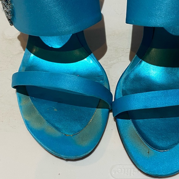 Nine West satin open toe sandal heels size 8 - Picture 3 of 11